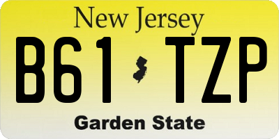 NJ license plate B61TZP