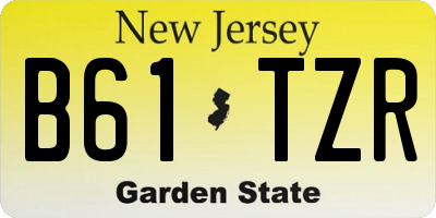 NJ license plate B61TZR