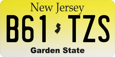 NJ license plate B61TZS