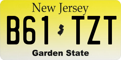 NJ license plate B61TZT