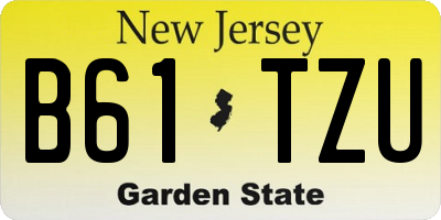 NJ license plate B61TZU