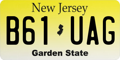NJ license plate B61UAG