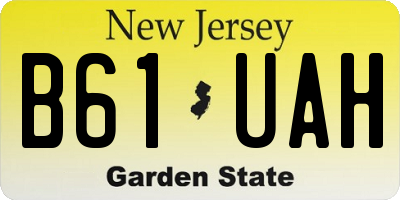 NJ license plate B61UAH