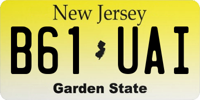 NJ license plate B61UAI