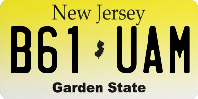 NJ license plate B61UAM