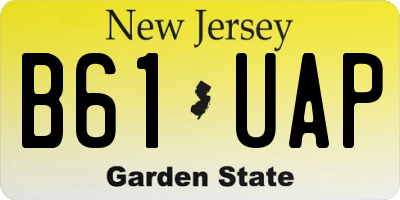 NJ license plate B61UAP