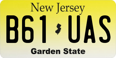 NJ license plate B61UAS