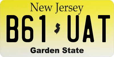 NJ license plate B61UAT