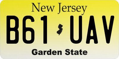 NJ license plate B61UAV
