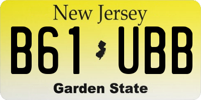 NJ license plate B61UBB