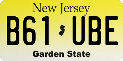 NJ license plate B61UBE