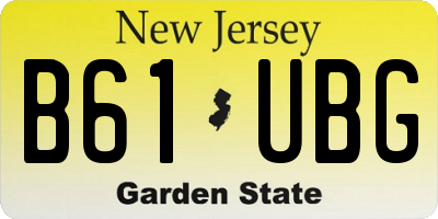 NJ license plate B61UBG