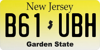 NJ license plate B61UBH
