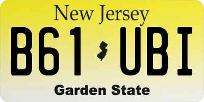 NJ license plate B61UBI