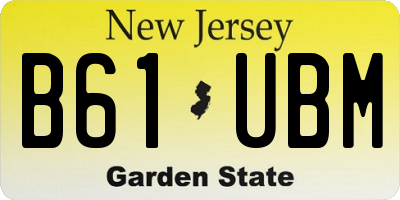 NJ license plate B61UBM