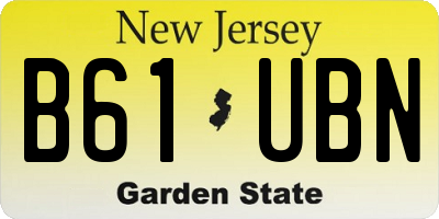 NJ license plate B61UBN