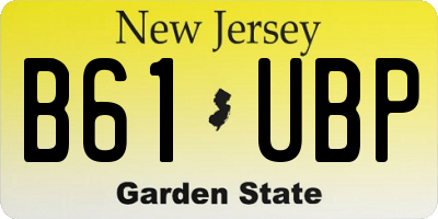 NJ license plate B61UBP