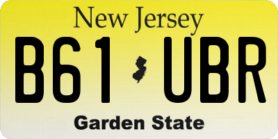 NJ license plate B61UBR