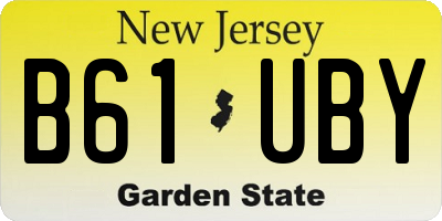 NJ license plate B61UBY