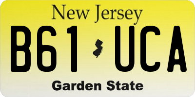 NJ license plate B61UCA