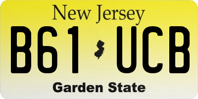 NJ license plate B61UCB