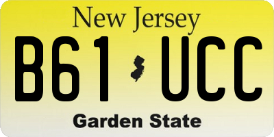NJ license plate B61UCC