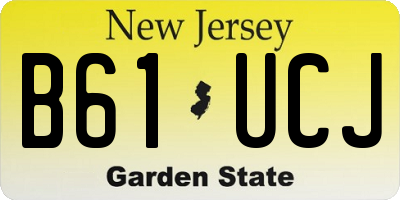 NJ license plate B61UCJ