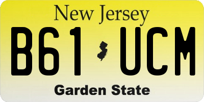 NJ license plate B61UCM