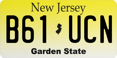 NJ license plate B61UCN
