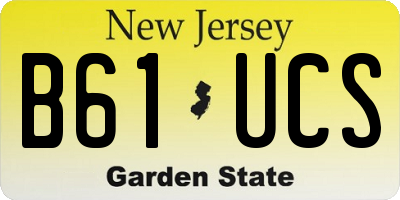 NJ license plate B61UCS