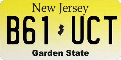 NJ license plate B61UCT