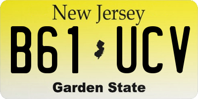 NJ license plate B61UCV