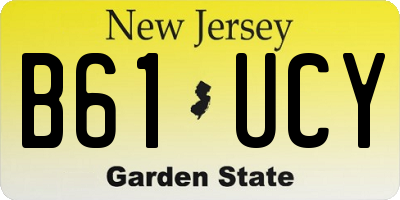 NJ license plate B61UCY