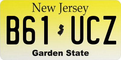 NJ license plate B61UCZ