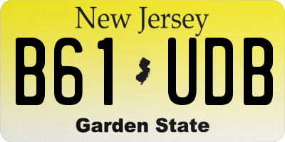 NJ license plate B61UDB