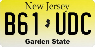 NJ license plate B61UDC