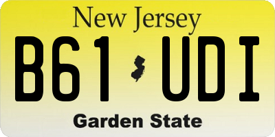 NJ license plate B61UDI