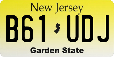 NJ license plate B61UDJ