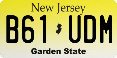 NJ license plate B61UDM