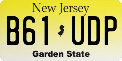 NJ license plate B61UDP