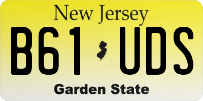 NJ license plate B61UDS