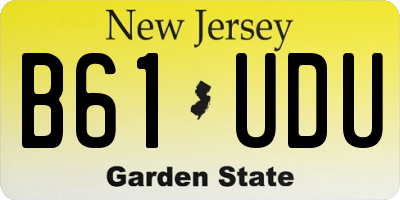 NJ license plate B61UDU