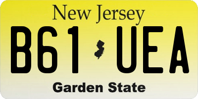 NJ license plate B61UEA