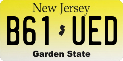 NJ license plate B61UED