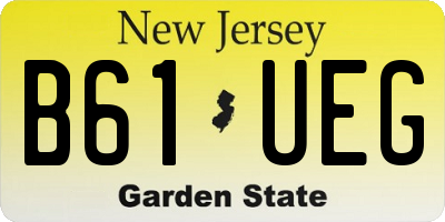 NJ license plate B61UEG