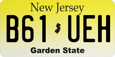 NJ license plate B61UEH