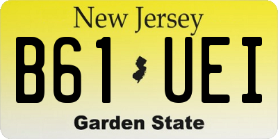 NJ license plate B61UEI