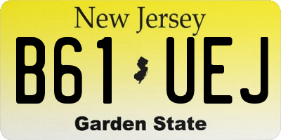 NJ license plate B61UEJ