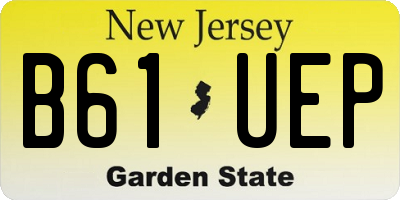 NJ license plate B61UEP