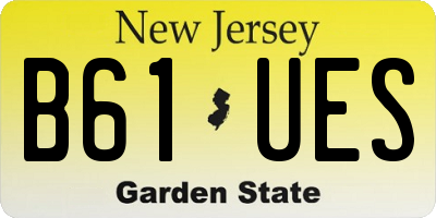 NJ license plate B61UES